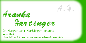 aranka hartinger business card